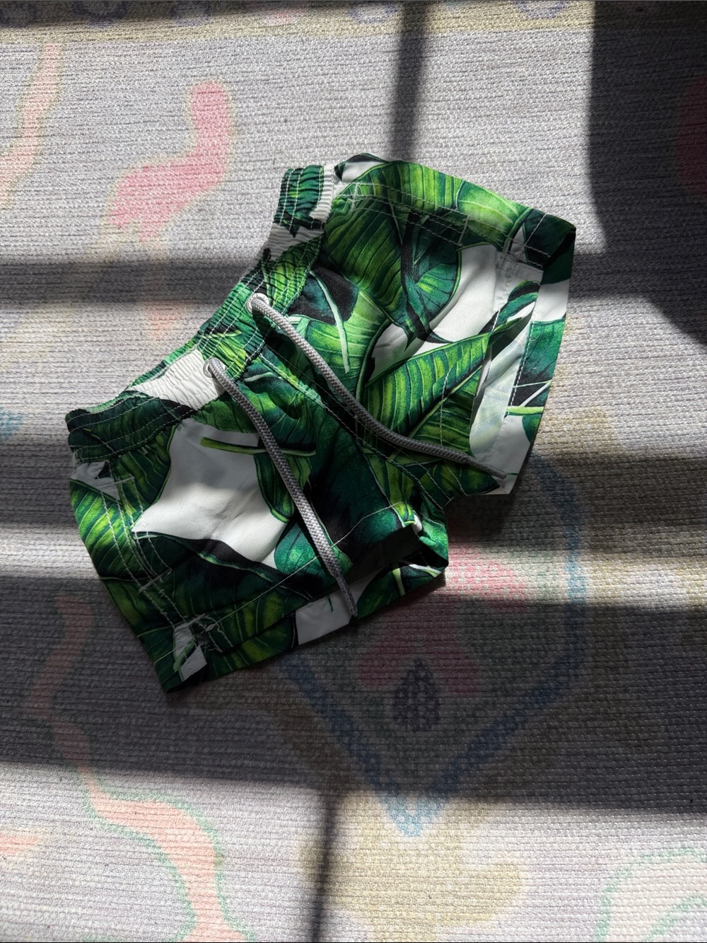 Mc2 Saint Barth Kids Palm Leaves Swim Shorts Size 0-1 Years